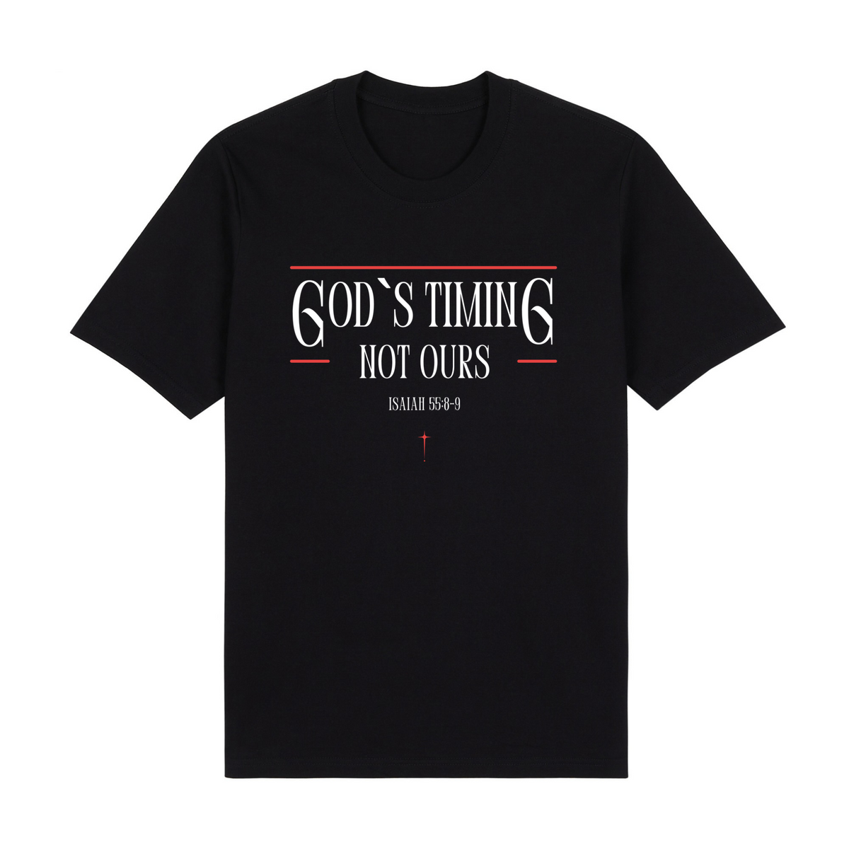 God's Timing Not Ours Premium T-Shirt (Black)