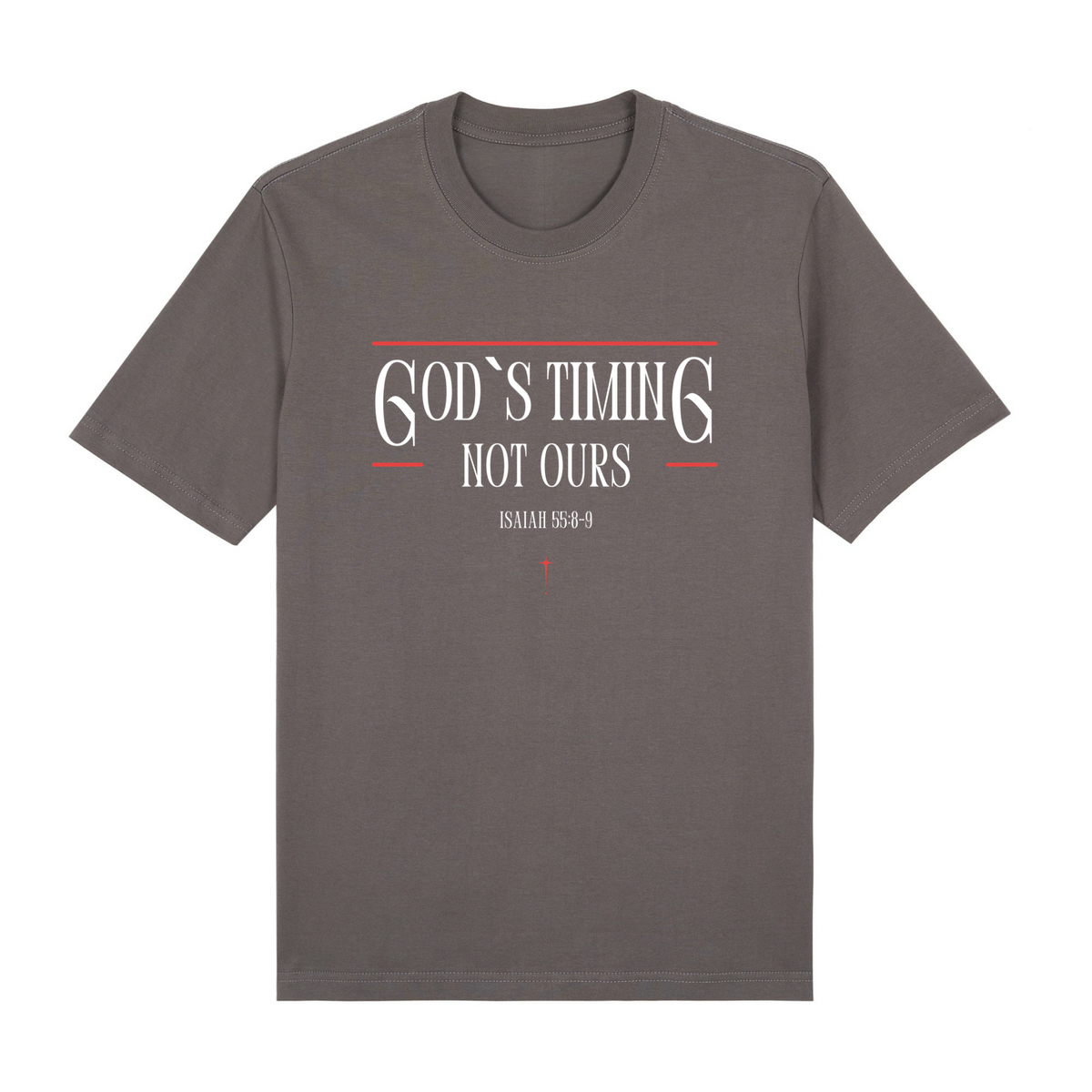 God's Timing Not Ours Premium T-Shirt (Gray)